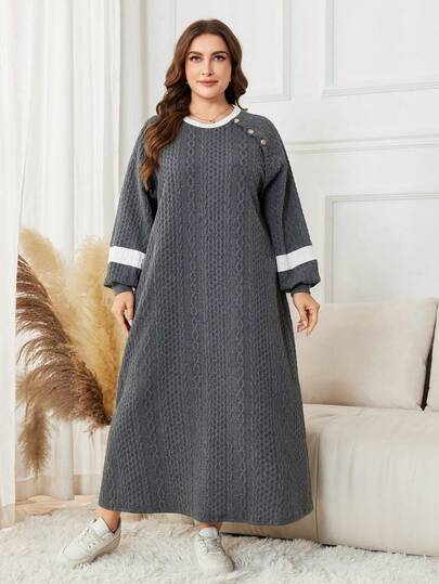 Lacomfia Sudadera con capucha de punto casual de manga larga y bloques de color talla grande