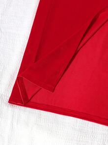 SHEIN Teen GirlHigh-Quality Bridesmaid Dress, Pleated Slit, Elegant For Weddings, Banquets, Birthdays, Performances