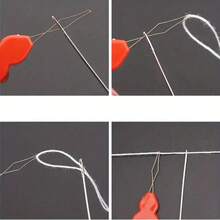 5pcs Colorful Gourd Threaders - Quick Needle Threaders Suitable For Hand Sewing, Knitting Crafts, Patchwork, DIY Art, Colors Sent Randomly. - Multicolor - View 2