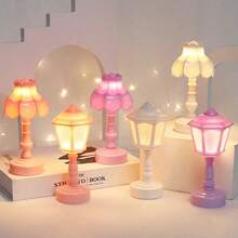1pc Creative Room Decor Mini Table Lamp, Lotus/Street Lamp Cute Night Light For Bedroom Atmosphere Decor, Desk Atmosphere Decor Led Night Light,Birthday Gift For Friends,Home Decor Mini Table Lamp Light - Multicolor - View 4
