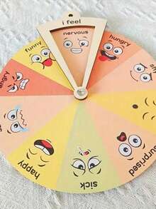 木质情绪轮墙饰情绪板冥想工具手工家居装饰环保材质减压办公装饰