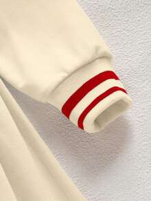 SHEIN Explorewe Váy dài tay in họa tiết tối giản dành cho bé gái - Màu vàng - Xem 6