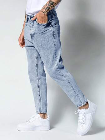 Street Life Jeans casuales de corte slim con bolsillo para hombre