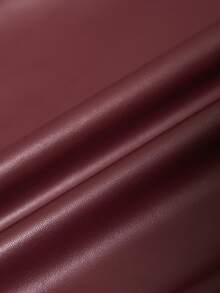 Zelara Plus Size Versatile PU Flare Pants, Suitable For Work, Commute And Casual Wear Brown Leather Pants Leather Pants For Women - Burgundy - View 7