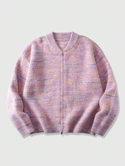 Men's Casual Zip-Up Cardigan Sweater