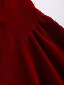 Sweetra 女士复古性感修身蝴蝶结红色优雅露肩派对连衣裙，适合春秋季和情人节穿着 - 紅色 - 查看 6