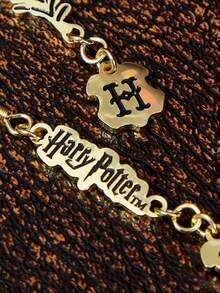 HARRY POTTER X SHEIN A Pair Of Fashion Pendant Earrings, Daily Casual Accessories - Gold - View 2