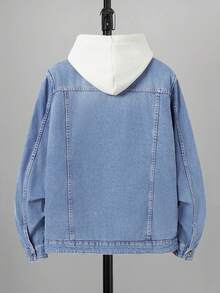 RueChic 男式羊毛衫領丹寧夾克