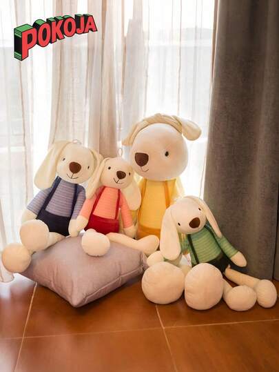 Adorable Bunny Plush Pet Chew Toys For All Breeds - Durable, Cartoon Pattern, Soft Material