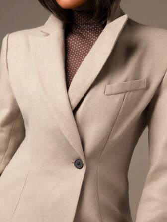 Athîral Dam enfärgad, vanlig axel, långärmad, elegant lång överrock med midja