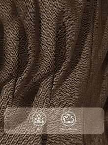 Auralis Plus Size Solid Color Minimalist Sleeveless Vest/Winter Office Old Money - Khaki - View 7