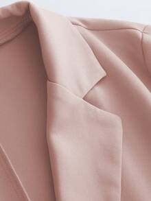 Franclia Casual Khaki Blazer Jacket Paired With Spaghetti Strap Waist Cinched Straight Dress, Women's 2 Pieces Suit Set, Versatile For Commute & Leisure, Spring/Autumn