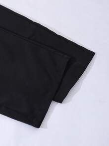 2 件套青少年女孩休闲 2 合 1 衬衫和直筒裤套装，秋季 - 黑色 - 查看 7