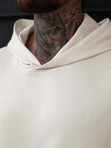 Manfinity Homme 男士休闲连帽卫衣，日常百搭男士休闲长袖上衣 - 杏色 - 查看 9