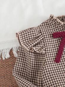 Cozy Pixies 2pcs Baby Girl Solid Color Round Neck Sleeveless Waist Dress & Long Sleeve Bow Decor Cardigan Set, Comfortable Versatile Fashionable Casual Minimalist Style, Suitable For Indoor, Outdoor Leisure, Skiing, Back To School, Daily Wear, Sports, Play, Party, Autumn/Winter Season Toddler Winter Dresses Fall Clothes For Girls Burgundy Baby Girl Dress Baby Girl Fall Clothes Jackets - Multicolor - View 7
