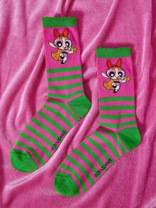 THE POWERPUFF GIRLS X SHEIN 女士船袜 - 彩色 - 查看 2