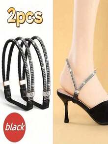 女士高跟防滑鞋带，弹性免系带鞋带，多色可选 - 彩色 - 查看 12