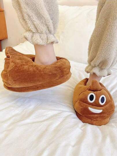 Zazumi 1PC Poop Slippers, Funny Gag Gift For Adults Men Women, Non-Slip Cozy Plush House Shoes, Comfortable Indoor Outdoor Novelty Slides, Unique Christmas Birthday Present Idea