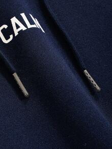 DAZY Women's Back Slogan Printed Hooded Sweatshirt,Long Sleeve Tops,Fall Women Clothes Hoodies - Blue - View 5