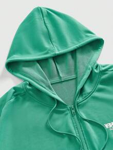 ROMWE MEN Street Life Herren Lässig Kapuzenpullover und Jogginghose Set - Grau - Übersicht 4