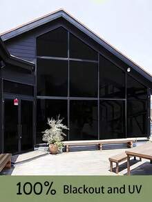 Static Cling Blackout Window Film UV Blocking Thermal Insulation No Glue No Residue Reusable Fade Proof Dark Tint Covering For Bedroom Living Room Office