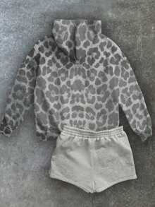 Glimmora 女士字母贴花迷彩长袖休闲宽松卫衣 - 彩色 - 查看 2