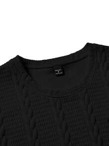 Manfinity Homme 男士针织上衣和短裤休闲两件套 男士两件套休闲短裤套装 - 黑色 - 查看 7