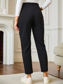 SHEIN 孕妇纽扣设计紧身休闲裤