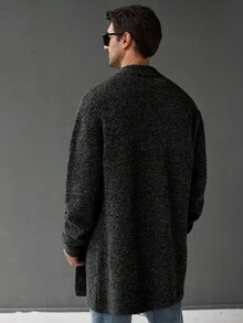 Manfinity Homme Cardigan largo de manga larga informal para hombre - Multicolor - Ver 2