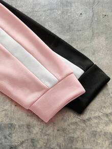 AXEPEAK Áo nỉ dài tay cổ tròn in họa tiết hình học màu tương phản dành cho nam, mùa thu, dành cho mùa thu đông - Nhiều màu - Xem 6