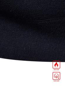 Manfinity Mode Men's Long Sleeve Thermal Lined Half-Zip Pullover Sweater With Thermal Lining, Autumn/Winter Men Sweater Top Jumper Knit Wear - Grey - View 3