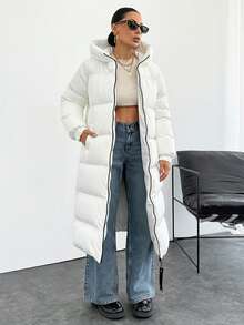 EURMUSE Premium Quality, Keep Warming Feature, Large Puller Puffer Wintercoat - White - View 1