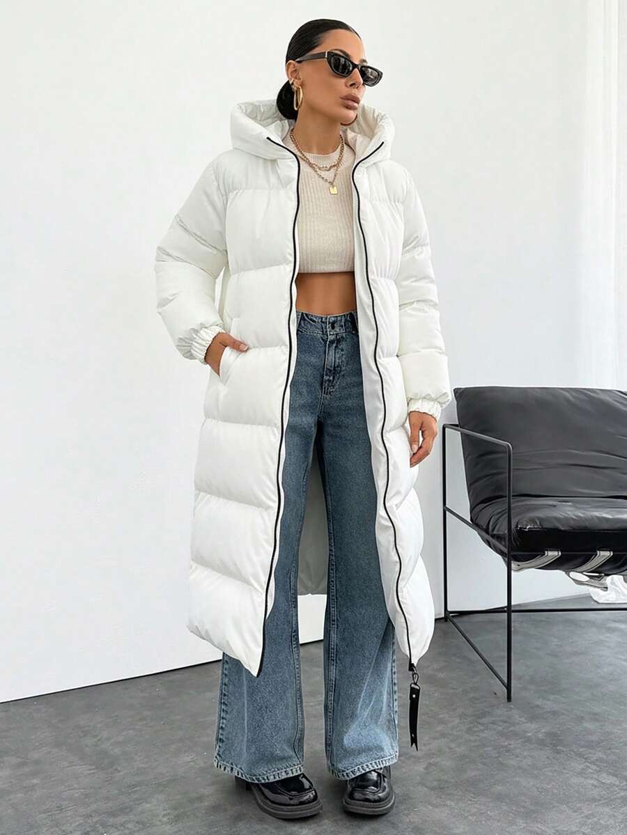 EURMUSE Premium Quality, Keep Warming Feature, Large Puller Puffer Wintercoat - White - View 1