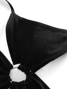 SpicyHot Quần lót liền thân không đường may, khoét lỗ, kiểu quần lọt khe, ôm sát toàn thân, đồ lót siêu gợi cảm cho bữa tiệc - màu đen - Xem 4