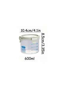 1pc Airtight Food Storage Container – Pink PP Grain Storage Box, Plastic Dry Food Pantry Organizer With Secure Lid - Green - View 10