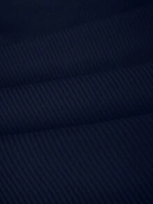 Franclia 女士优雅时尚简约百搭修身长袖二合一T恤，春秋季 - 寶藍色 - 查看 5