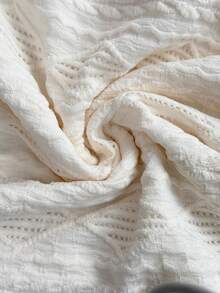 SHEIN LUNE Đầm ngắn tay dài màu trơn đơn giản dành cho nữ, thích hợp mặc hàng ngày đi làm, chất liệu vải dệt họa tiết, đầm dệt kim trắng tay dài mùa xuân/thu, đầm dệt kim trắng tay dài, đầm mùa đông nữ, trang phục mùa thu cho nữ. - Màu be - Xem 6