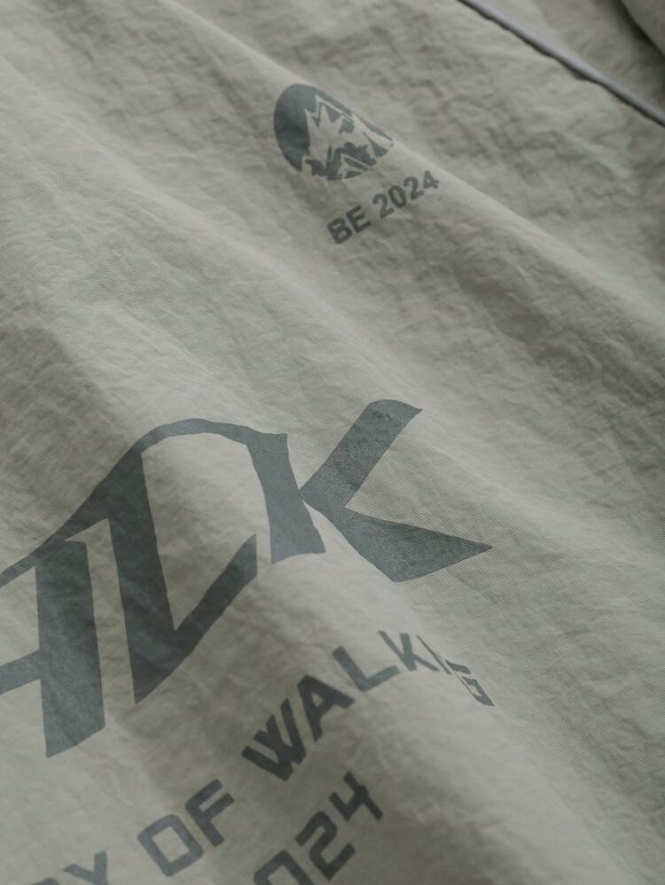 Men's Casual Crew Neck Letter Print Raglan Sleeve T-Shirt, Spring Autumn,Graphic Tee Long Sleeve Men Shirt, Fall