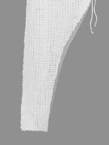 Bonvoyette Cubre de gasa para mujer de primavera/verano, estampado floral blanco, escote en V, de moda, sexy, casual, estilizador, elegante, versátil, adecuado para la playa, fiestas, alta costura - Blanco - Ver 8