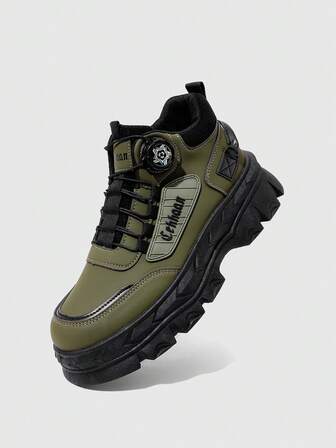 OUTDOORSY 男士2024秋冬新品英伦风防滑增高工装靴百搭厚底户外徒步高帮靴