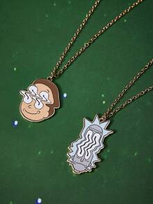 Rick and Morty X SHEIN Women Chain Necklaces - Gold - View 4