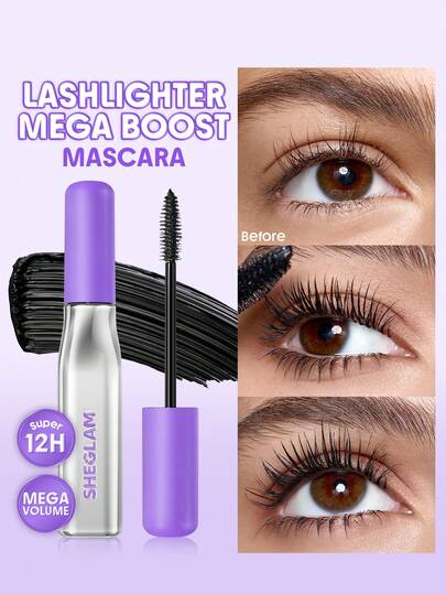 SHEGLAM Lashlighter Mega Boost Mascara Marchio Bellezza Trucco Cosmetico Per Donne Ragazze Perfetto Per Autunno Inverno Ideale Per Y2K Elegante Moda Adatto Per Compleanno Natale Presente Festa Pronto Migliore Colore