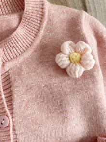 SHEIN 2 pezzi/Set Neonata Giacca e Tuta Floreale Carina - Rosa - Visualizzare 6