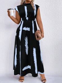 EMERY ROSE Đầm Maxi Cổ Chữ V Họa Tiết Chấm Bi Plus Cho Nữ - Nhiều màu - Xem 4