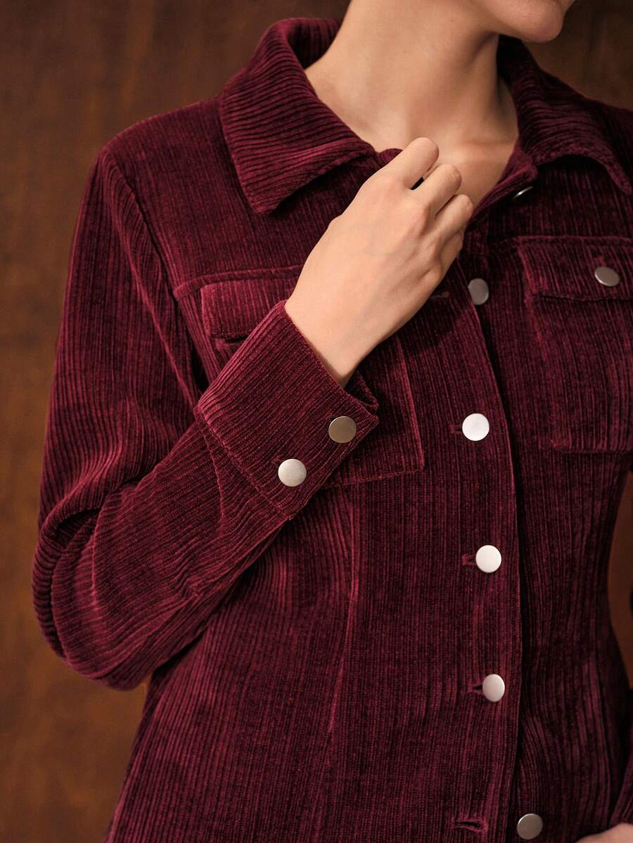 MOTF PREMIUM CORDUROY VERSATILE JACKET - Red - View 2