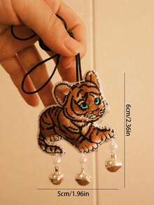 Handmade Embroidered Keychain - Folk Art Fabric Charm For Bags & Home Decor - Multicolor - View 7