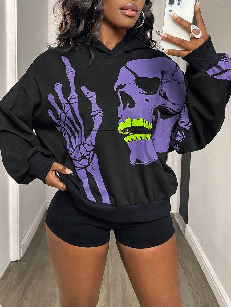 Women's All-Over Print Loose Fit Sweatshirt Y2k