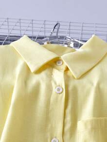 SHEIN Clasi Robe élégante à taille nouée grande taille, sophistiquée, ajustée, polyvalente, confortable et agréable pour la peau - Jaune citron - Voir 4