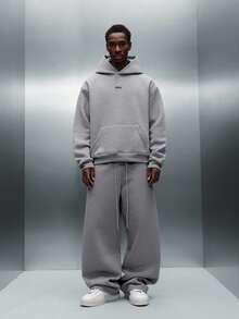 PLAYBOY X SUMWON Hoodie Regular Essentials dengan Saku Tengah dan Tali Serut di Tudung, Sweatshirt Pullover untuk Pakaian Kasual Musim Dingin, Gugur, dan Semi yang Nyaman. - Grey - View 4