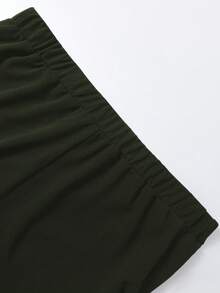 GlowEve CURVE Große Größen Elegante Vurlaubshose für Damen, hochwertige Bundfaltenhose mit Taschen für den Büroalltag - Armeegrün - Übersicht 5